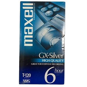 NEW Maxell GX-Silver T-120 6 Hour VHS Videocassette  Sealed